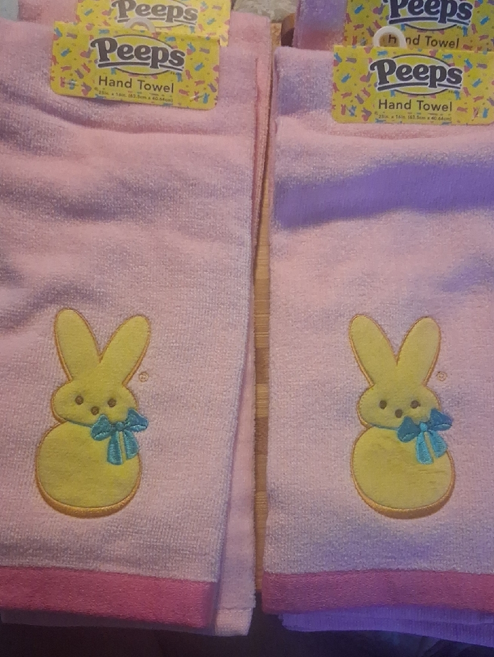 Peeps Kids Pink Bunny Hand Towel - Pack of 4
